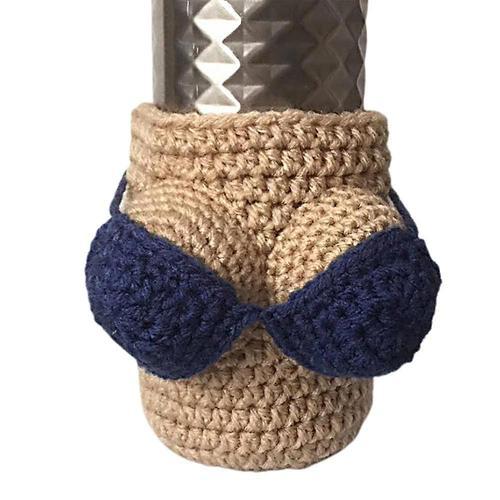 Creative Beverage Can Bikini Crochet Cover Knit Bra Top Cacher une ... on Productcaster.