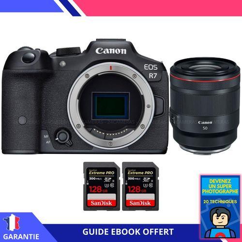 Canon EOS R7 + RF 50mm F1.2 L USM + 2 SanDisk 128GB Extreme PRO UHS... on Productcaster.