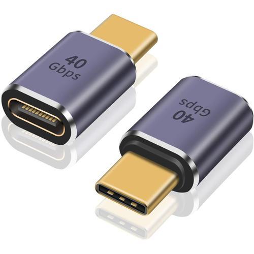 Adaptateur d'extension USB C 40 Gbit/s, paquet de 2 8K à 60 Hz USB ... on Productcaster.