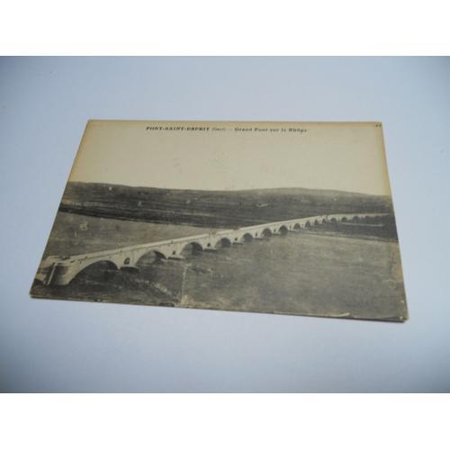 Dep 30 Gard Carte Ancienne En Noir Et Blanc Sans Ecriture Pont Sain... on Productcaster.