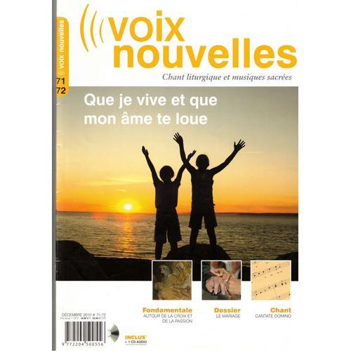 Voix Nouvelles 71-72 on Productcaster.