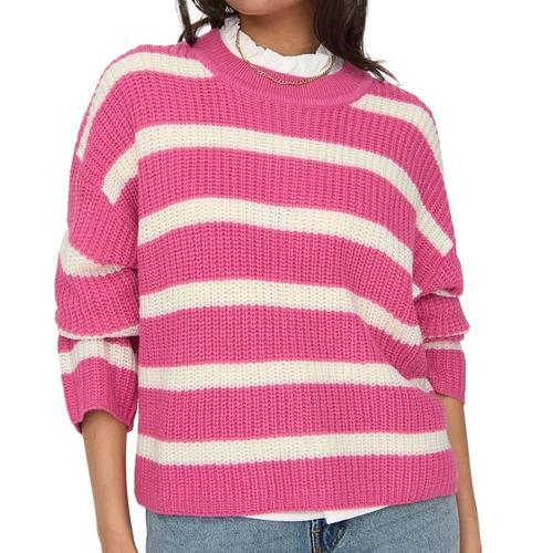 Pull À Rayures Rose Femme Jdy Stripe on Productcaster.