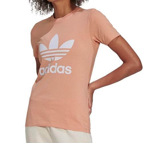 T-Shirt Beige Femme Adidas Trefoil on Productcaster.