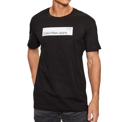 T-Shirt Noir Homme Calvin Klein Jeans Hyper Real on Productcaster.