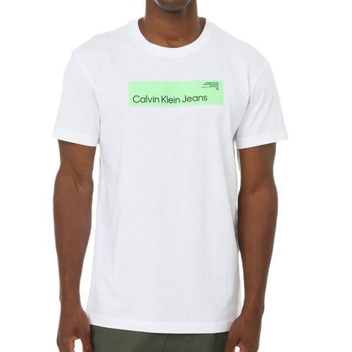 T-Shirt Blanc Homme Calvin Klein Jeans Hyper Real on Productcaster.