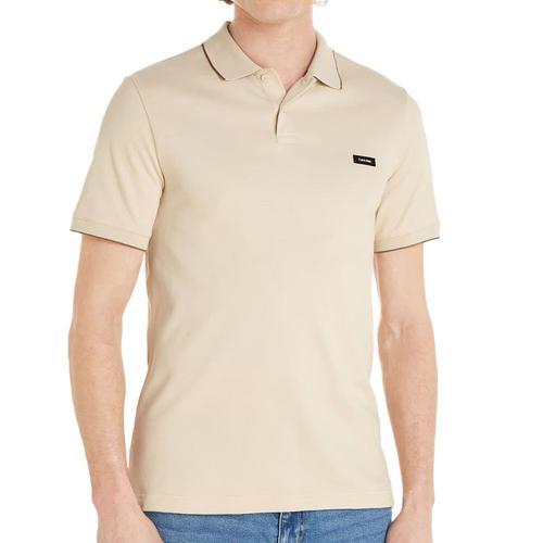 Polo Beige Homme Calvin Klein Jeans Stretch Pique on Productcaster.