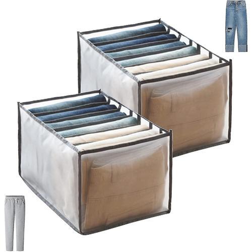 Organisateur de jeans, 2 pièces, tiroir de rangement pour pantalons... on Productcaster.