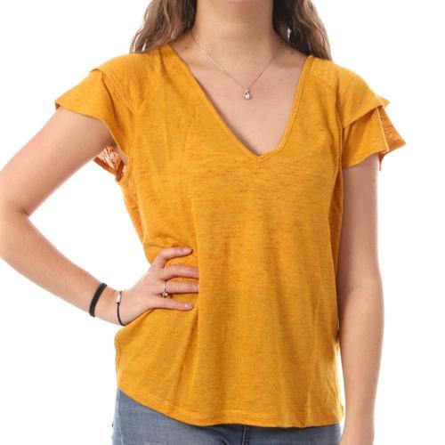 T-Shirt Jaune Femme Vero Moda Lina on Productcaster.