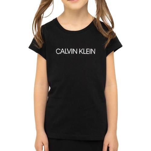 T-Shirt Noir Fille Calvin Klein Jeans Institutional on Productcaster.