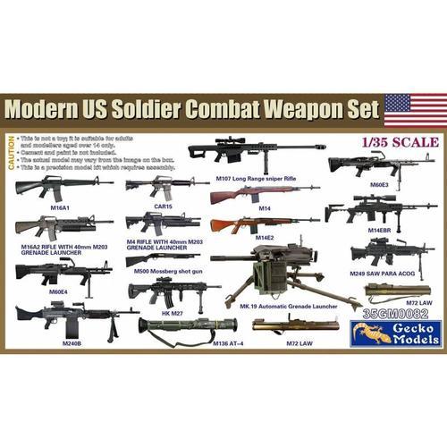 Gecko Models - Modern Us Soldier Combat Weapon Setmaquette Figurine... on Productcaster.