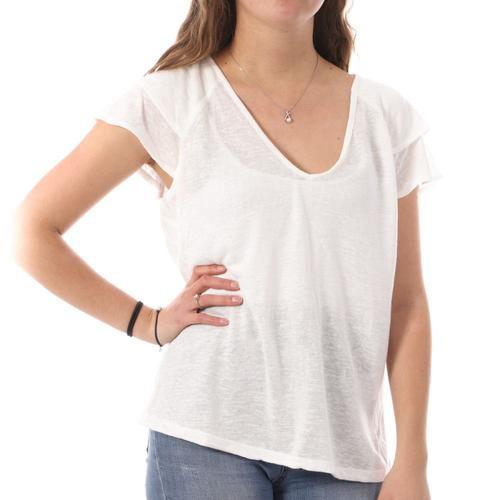 T-Shirt Blanc Femme Vero Moda Lina on Productcaster.