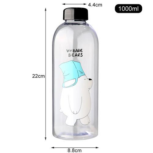 1.0l - Transparent Blanc - Poinbouteille D'eau De Dessin Animé Tran... on Productcaster.