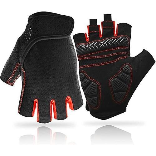 Gants De Vélo Antidérapants Demi-Doigt L Noir on Productcaster.