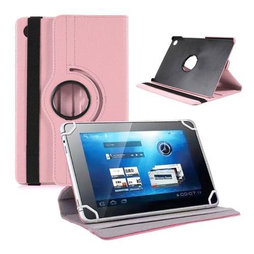 Etui Rotatif En Simili Cuir Pour Lenovo Tab M10 10.1" Rose Clair on Productcaster.