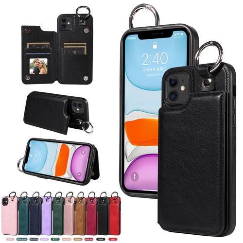 Coque Pour Iphone 11 Avec Fermoir Anneau,Portefeuille Etui Housse E... on Productcaster.