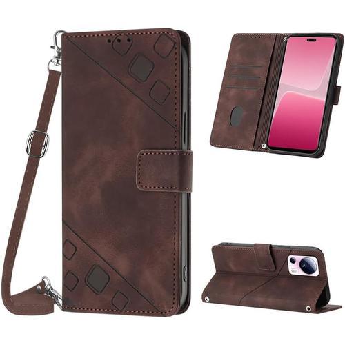 Mo-Bte Coque Pour Xiaomi Mi 13 Lite, Pu Leather Flip Portefeuille É... on Productcaster.