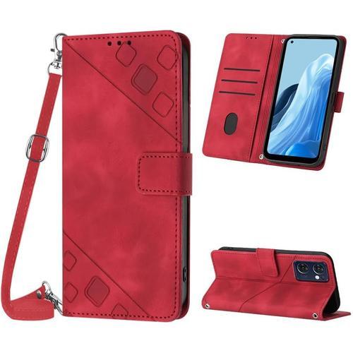 Mo-Bte Coque Pour Oppo Reno 7 5g, Pu Leather Flip Portefeuille Étui... on Productcaster.