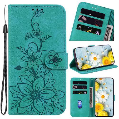 Saturcase Coque Pour Xiaomi Redmi A1 A2, Fleurs De Lys Pu Cuir Magn... on Productcaster.