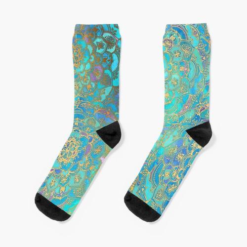 Chaussettes Taille Unique Mandalas En Vitrail En Jade Saphir Nouvea... on Productcaster.