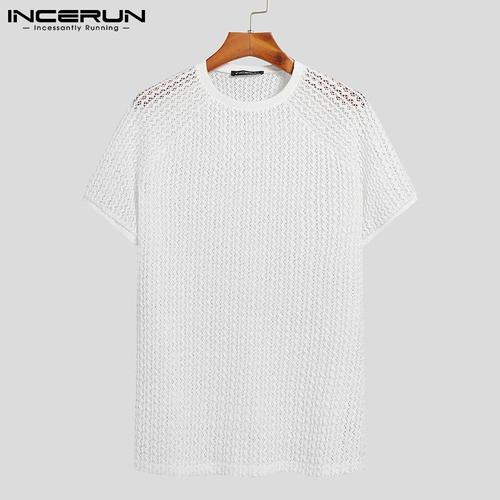 T-Shirt À Manches Courtes Et Col Rond Pour Homme,Streetwear,Transpa... on Productcaster.