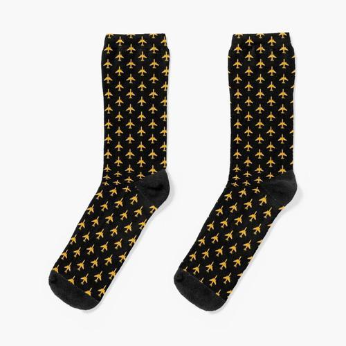 Chaussettes Taille Unique Modèle D'avion À Jet Jaune Nouveauté Fant... on Productcaster.