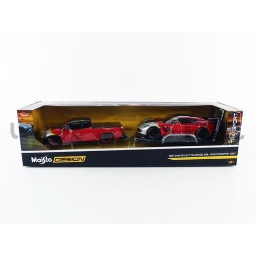 Maisto 1/24 32756r Chevrolet Colorado Zr2 - 2017 + Corvette Z06 - 2... on Productcaster.