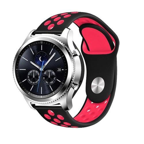 Bracelet Sportystyle Pour Ticwatch E3 - Noir / Rouge on Productcaster.