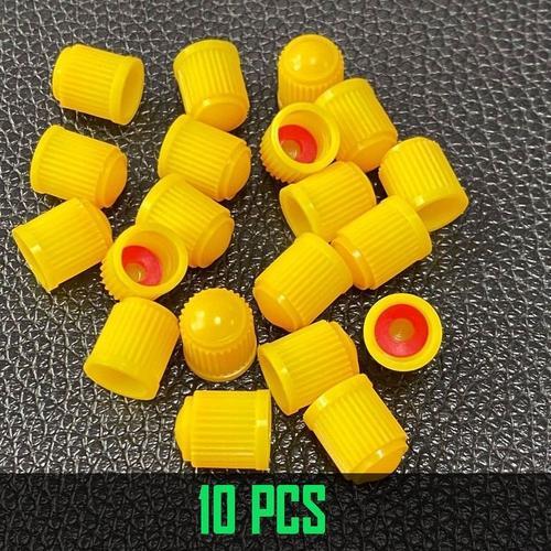 10pcs Jaune - Capuchons De Valve De Pneu Tpms Avec Joint En Caoutch... on Productcaster.