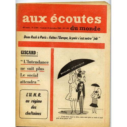 Aux Écoutes Du Monde N°2004 Du 14/12/1962 on Productcaster.