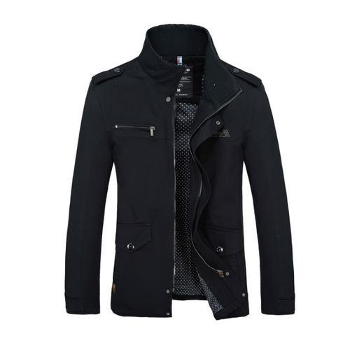 Veste Hommes De Marque Luxe Couleur Unie De La Fermeture Éclair Gra... on Productcaster.