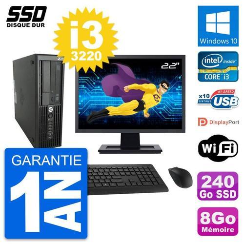 PC HP WorkStation Z220 SFF Ecran 22" i3-3220 RAM 8Go SSD 240Go Wind... on Productcaster.