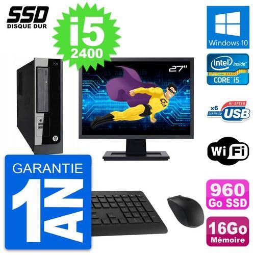 PC HP Pro 3300 SFF Ecran 27" Intel i5-2400 RAM 16Go SSD 960Go Windo... on Productcaster.