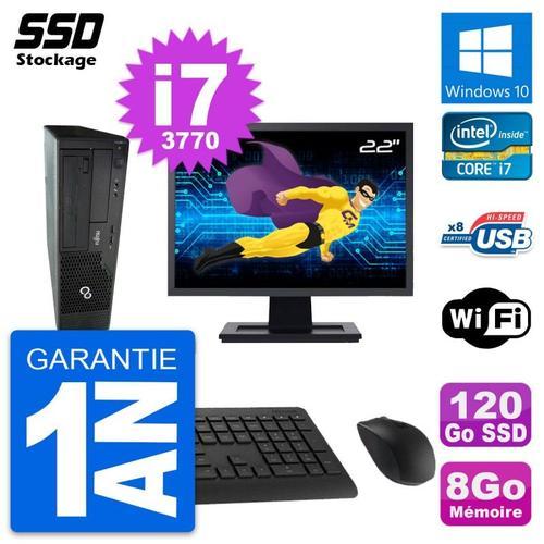 PC Fujitsu E510 DT Ecran 22" Intel i7-3770 RAM 8Go SSD 120Go Window... on Productcaster.