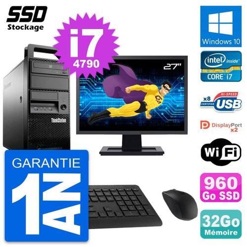 PC Tour Lenovo E32 MT Ecran 27" Intel i7-4790 RAM 32Go SSD 960Go Wi... on Productcaster.