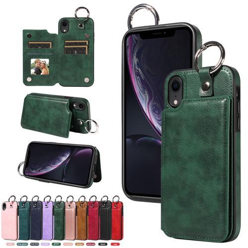 Coque Pour Iphone Xr Avec Fermoir Anneau,Etui En Cuir Pu Pochette P... on Productcaster.