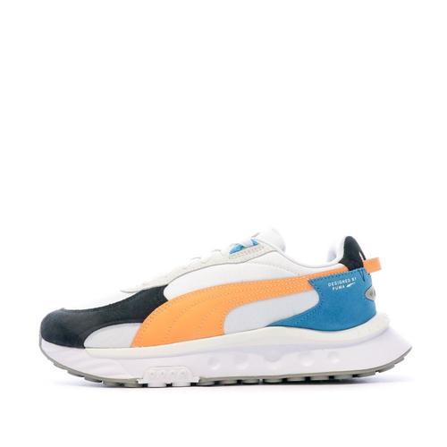 Baskets Blanc/Orange/Bleu Homme Puma Wild Rider Rollin on Productcaster.