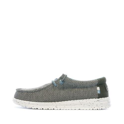 Chaussures Grise/Bleu Garçon Hey Dude Wally Youth - 32 on Productcaster.