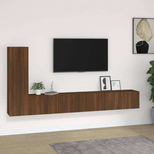 Ensemble De Meubles Tv 3 Pcs Chêne Marron Bois D'ingénierie on Productcaster.