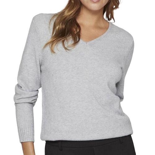 Pull Col V Gris Femme Vila 69 on Productcaster.