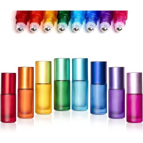 8 Pcs Roll On Vide 5ml,Mini Roll On Huiles Essentielles Vide Coloré... on Productcaster.