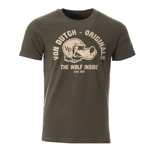 T-Shirt Kaki Homme Von Dutch Woofer on Productcaster.