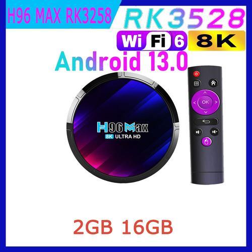 2G16G - Boîtier Smart TV H96MAX RK3528, Android 13.0, Rockchip, Faç... on Productcaster.