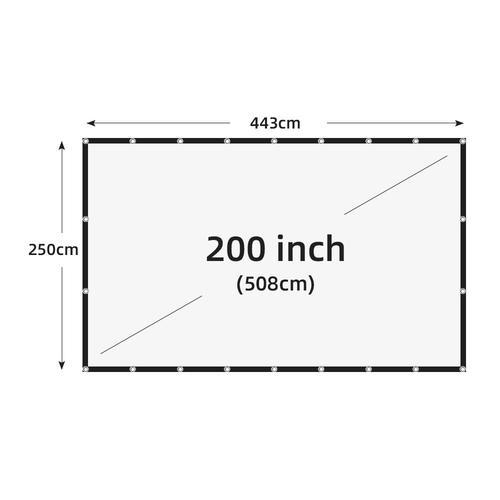 200 pouces - Écran de projection doux haute densité, blanc, moins d... on Productcaster.