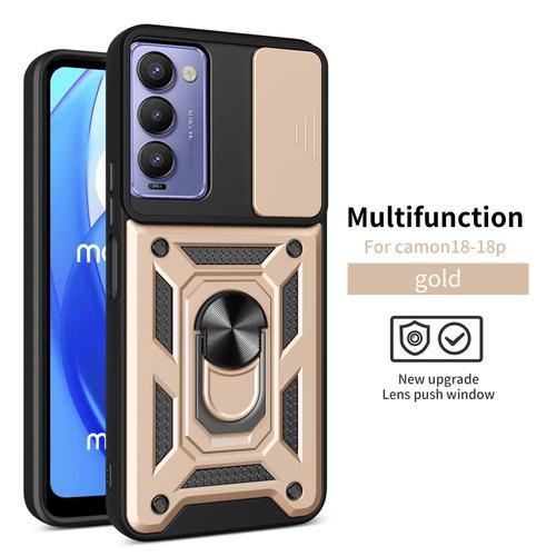 Convient Pour Tecno Camon 18/18p Sergent Fenêtre Coulissante Étui D... on Productcaster.