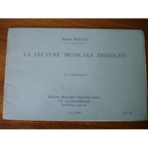 La Lecture Musicale Dissociée Simone Huguet A2 Élémentaire I on Productcaster.