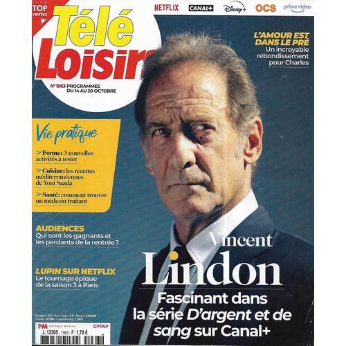 Tele Loisirs N°1963 14/10/2023 Vincent Lindon "D'argent Et De Sang"... on Productcaster.