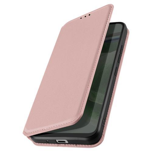 Étui Pour Huawei Y6p Porte-Carte Support Vidéo Clapet Magnétique Rose on Productcaster.