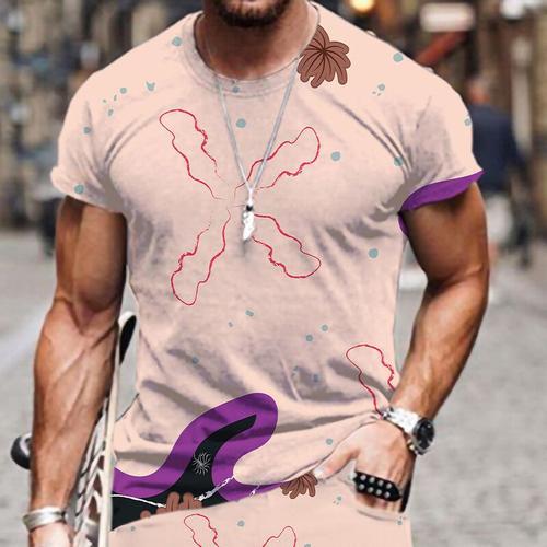 T-Shirt À Manches Courtes Imprimé En 3d Pour Hommes,Tenue De Rue De... on Productcaster.