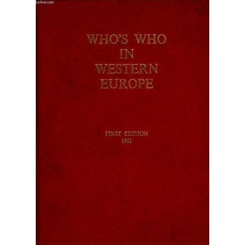 Who's Who In Western Europe, 1981 on Productcaster.