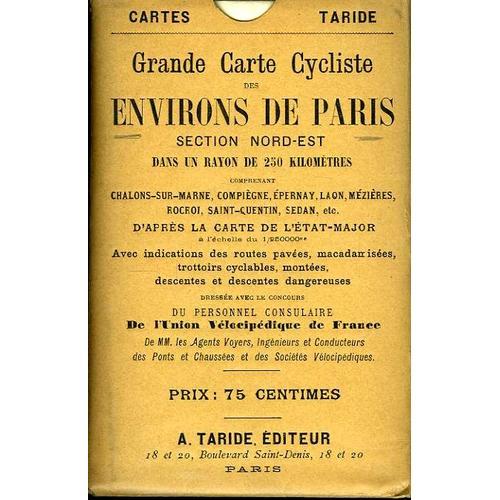 Grande Carte Cycliste Des Environs De Paris. Section Nord-Est on Productcaster.